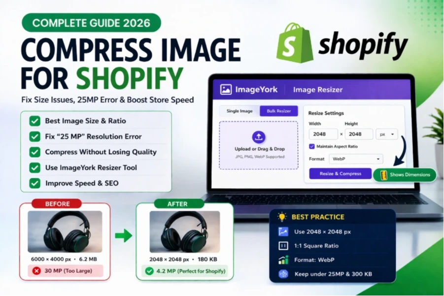 Compress Image for Shopify: Fix 25MP Errors & Optimize Store Speed